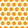 Vector seamless pattern with sliced oranges. Vector illustration. Design element for for cafe or restaurant or web and print desi Royalty Free Stock Photo