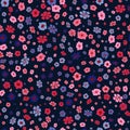 Vector seamless pattern with small cute scattered flowers. Ditsy wallpapers Royalty Free Stock Photo