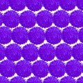 Abstract seamless pattern with small furry pompoms