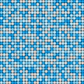 Vector seamless pattern of small smooth squares. Blue and beige ceramic tile mosaic. Royalty Free Stock Photo