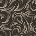 Vector seamless pattern of smooth and broken lines drawn by a beige pen with cuts in the middle with sharp ends on an Royalty Free Stock Photo