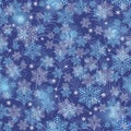 Vector seamless pattern with snoflakes