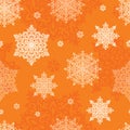 Vector seamless pattern of snowflakes. New Year or Christmas background texture for greeting card, gift box wrapping