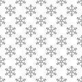 Vector seamless pattern of snowflakes. Seamless pattern