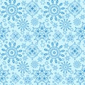 Vector seamless pattern with snowflakes.