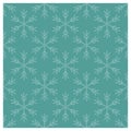 White winter snowflakes outline seamless pattern