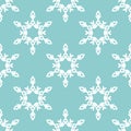 Vector seamless pattern with snowflakes. Winter background.