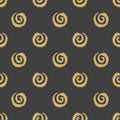 Vector seamless pattern spiral in doodle style. Hand drawing. Royalty Free Stock Photo