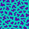 Vector seamless pattern with chaotic spots. Purple and turquoise colored texture Royalty Free Stock Photo