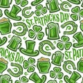 Vector Seamless Pattern on St. Patrick`s Day