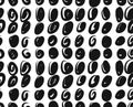 Vector seamless pattern with strokes. Monochromatic artistic backdrop. Repeatable pattern with hand drawn effects. Royalty Free Stock Photo