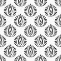 Vector seamless pattern. Stylized feather pattern. Decorative seamless ornament pattern