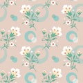 Modern floral seamless pattern for your design.