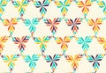 Vector seamless pattern with stylized triangle.