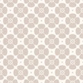 Vector seamless pattern. Subtle abstract geometric floral texture in beige color