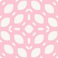 Vector seamless pattern. Subtle pink and white geometric texture with mesh Royalty Free Stock Photo