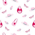 Vector seamless summer pattern Royalty Free Stock Photo