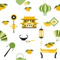 Vector pattern Happy New Year 2021 China Tradition Royalty Free Stock Photo