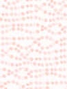 Vector seamless pattern tangled of gentle pink beads in cream background