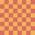 Vector seamless pattern of textile with squares. Royalty Free Stock Photo