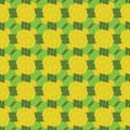 Vector seamless pattern texture background with geometric shapes, colored in green, yellow colors Royalty Free Stock Photo