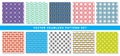 Vector seamless pattern texture background set with geometric shapes Royalty Free Stock Photo