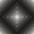 Vector seamless pattern. Texture with halftone effect, radial square gradient transition.