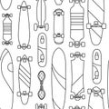 Vector seamless pattern on the theme of skateboard and skateboarding