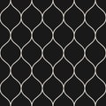 Vector seamless pattern, thin wavy lines. Black vertical mesh. Royalty Free Stock Photo