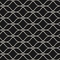 Vector seamless pattern, thin wavy lines, subtle mesh texture Royalty Free Stock Photo