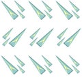 Vector seamless pattern of triangles of different sizes. Illustration depicting triangular pieces of ice or icicles Royalty Free Stock Photo