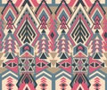 Vector seamless pattern for tribal design. Ethnic motif. Royalty Free Stock Photo