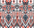 Vector seamless pattern for tribal design. Ethnic motif. Royalty Free Stock Photo