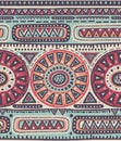 Vector seamless pattern for tribal design. Ethnic motif. Royalty Free Stock Photo