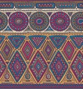 Vector seamless pattern for tribal design. Ethnic motif. Royalty Free Stock Photo