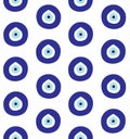 Vector seamless pattern of Turkish Fatima eye sign