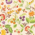 Vector seamless pattern in Ukrainian folk style