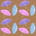 Vector seamless pattern with umbrellas