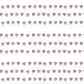 Vector seamless pattern for Valentine`s day. Hearts. Doodle style