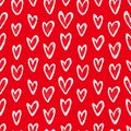 Vector seamless pattern for valentines day with hearts