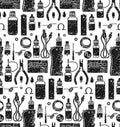 Vector seamless pattern of vape and accessories