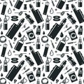 Vector seamless pattern of vaporizer and accessories Royalty Free Stock Photo