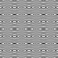 Black and white curved seamless pattern
