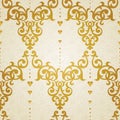 Vector seamless pattern in Victorian style. Royalty Free Stock Photo