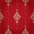 Vector seamless pattern in Victorian style. Royalty Free Stock Photo