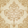 Vector seamless pattern in Victorian style. Royalty Free Stock Photo