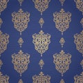 Vector seamless pattern in Victorian style.