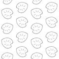 Vector seamless pattern of water lily leaf