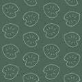 Vector seamless pattern of water lily leaf