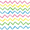 Vector seamless pattern of watercolor horizontal zigzags strips